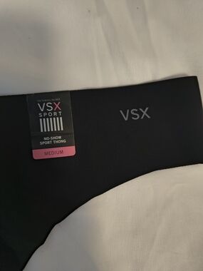 VSX Sport Black Seamless No-Show Thong